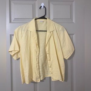 Light Yellow Collared Button Down